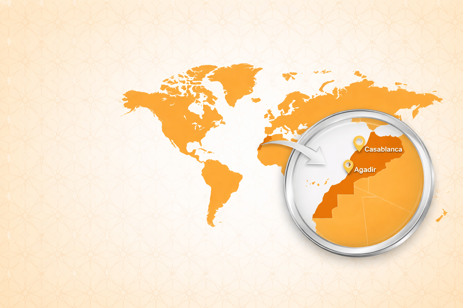Explore our presence in Morocco with key operations in Casablanca and Agadir, connecting you to our expertise and services.